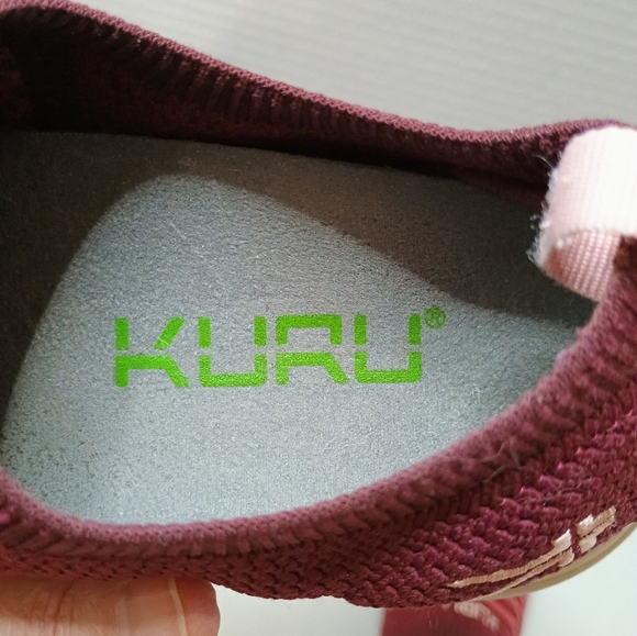 KURU Women's Red Slip-On Sneakers with Breathable Knit Upper Size 8 - Picture 6 of 7